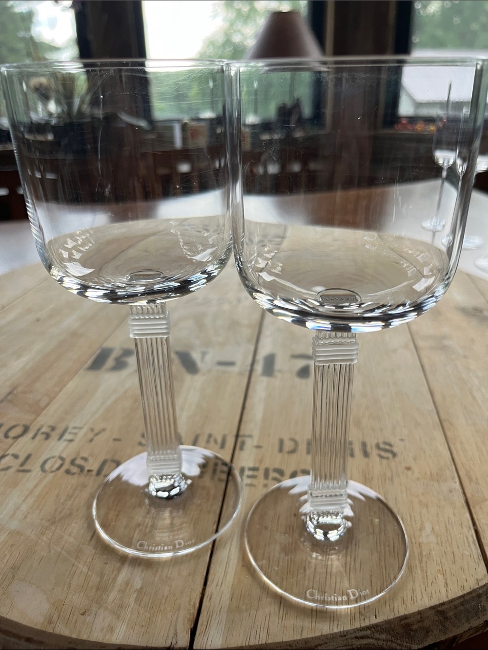 CHRISTIAN DIOR “Gaudron Frost “wine glasses Set of 2